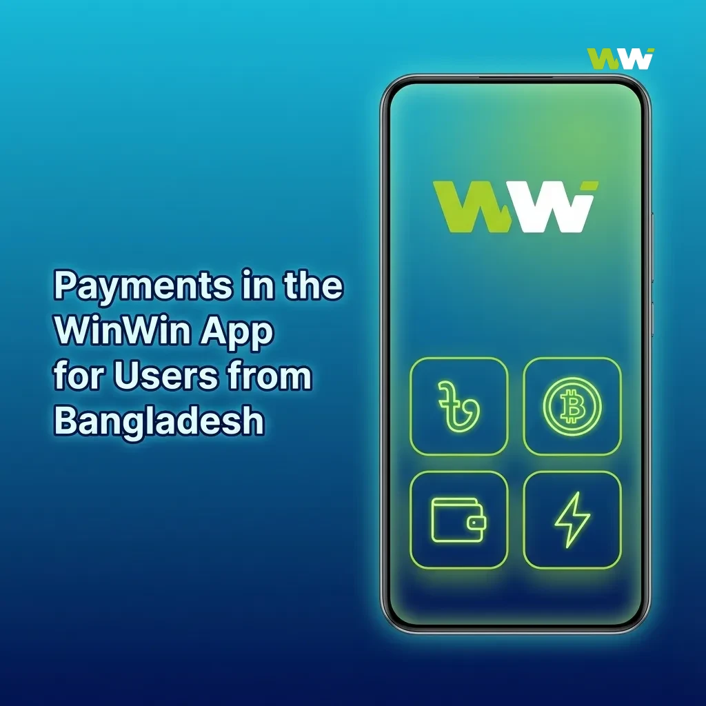 WinWin app payment screen for Bangladesh showing BDT options: bKash, Nagad, Rocket, Mob Cash, Upay, TAP, Perfectmoney, crypto