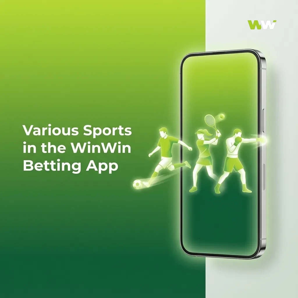 WinWin betting app screen showing icons for cricket, football, kabaddi, eSports and more sports markets