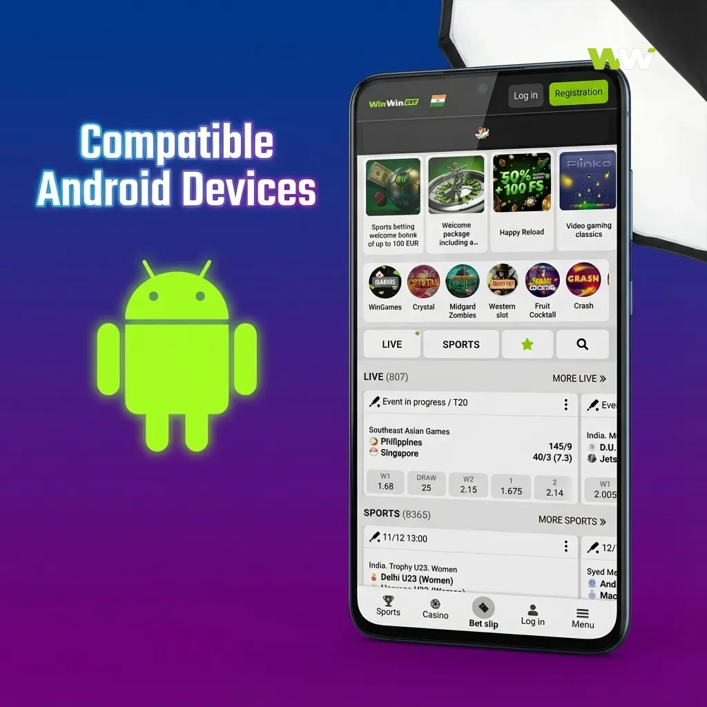 Illustration of popular budget and mid-range Android phones in Bangladesh that smoothly run the WinWin app